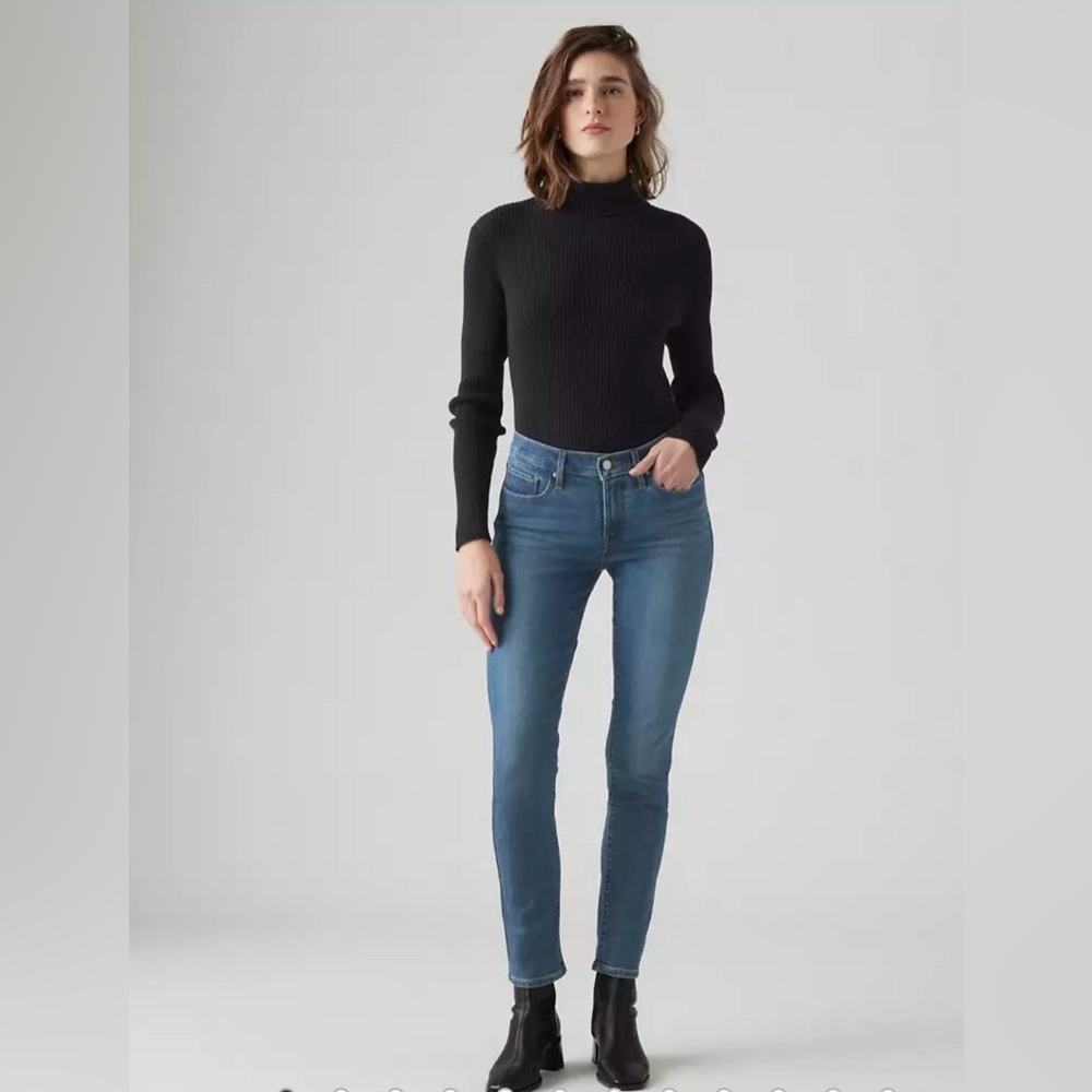LEVIS 311 SHAPING SKINNY WOMEN'S DENIM JEANS STUDDED LEG 27